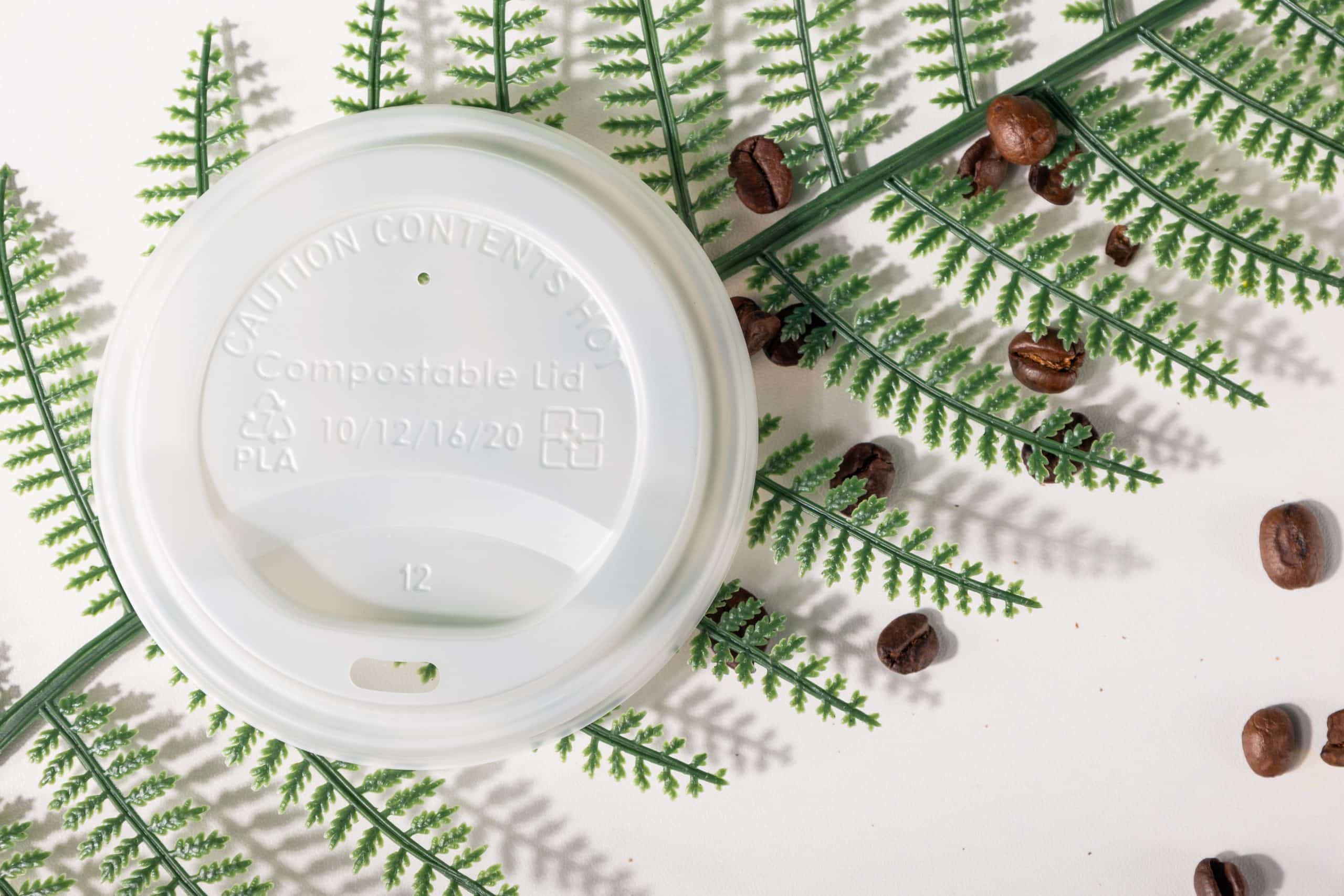 SGP CPLA Hot Lids in Sustainable White
